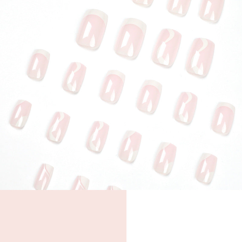 Wholesale Plastic White Wavy French Nail Patches